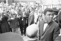 US boxer Muhammad Ali (formerly Cassius Clay) is pictured at his West End Hotel during his stay in London, Britain to fight Henry Cooper May 9. 1966.Mandatory Credit: Action Images / MSI/File Photo