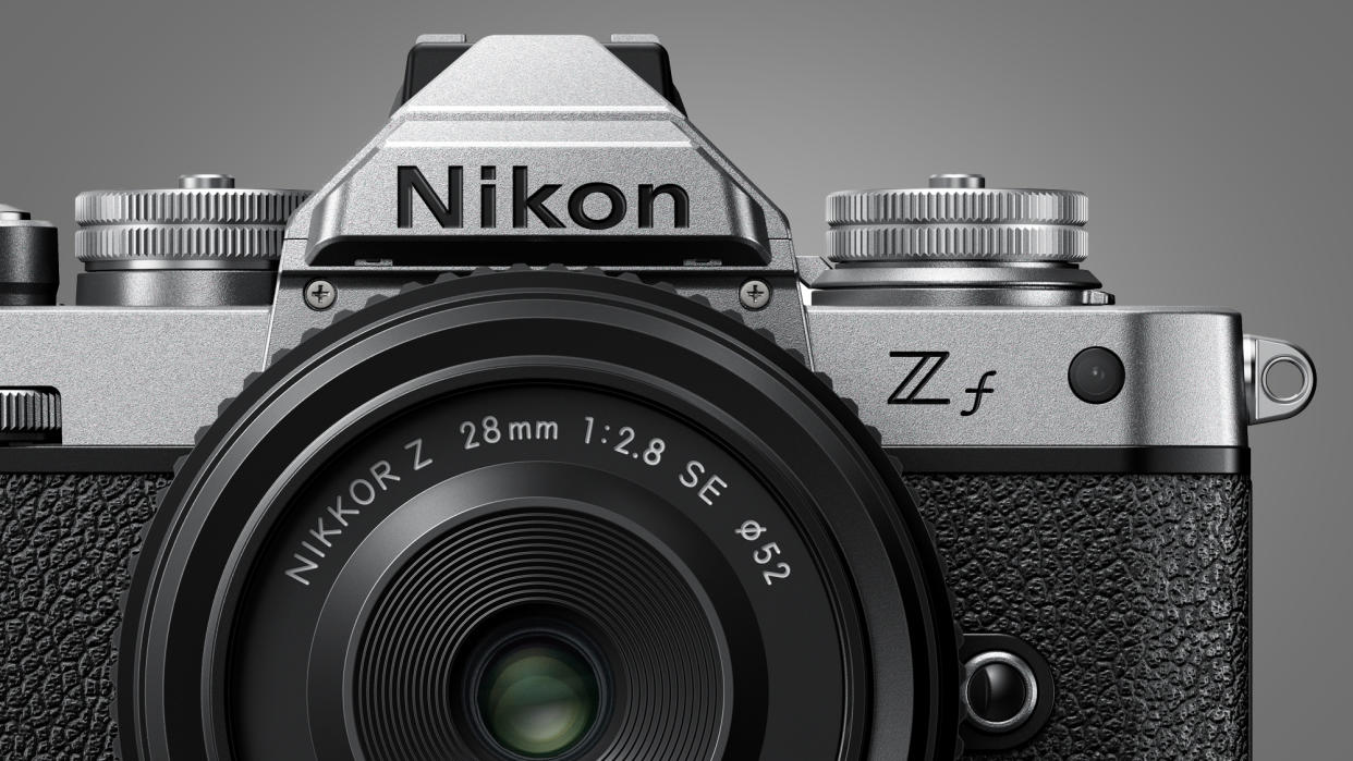  The Nikon Zfc camera on a grey background 