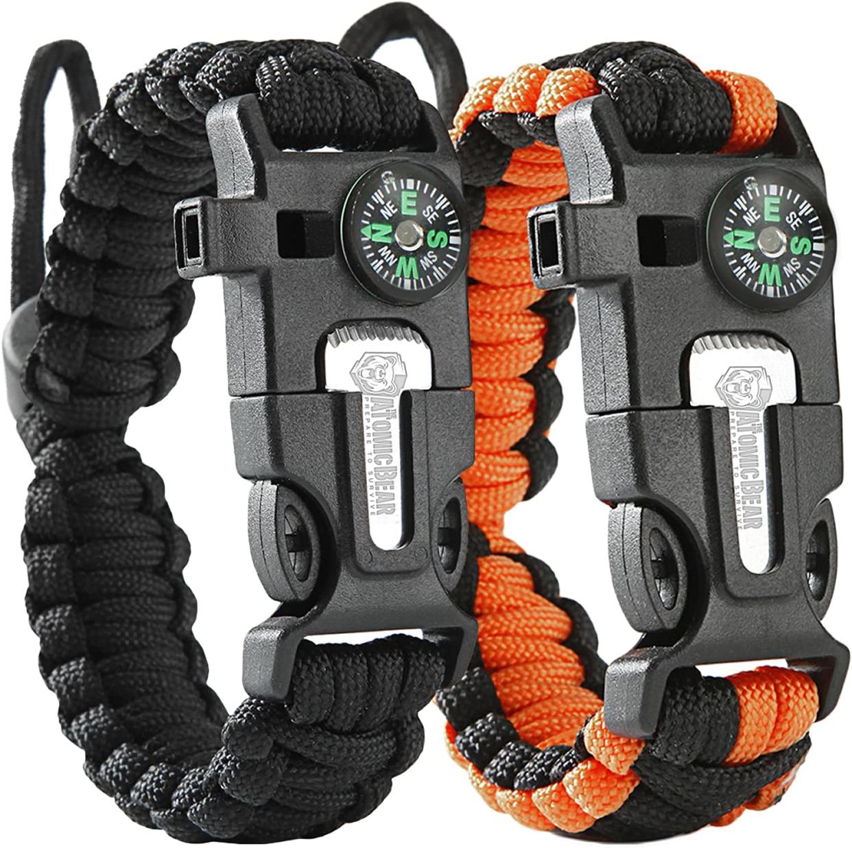 Atomic Bear paracord bracelet two-pack