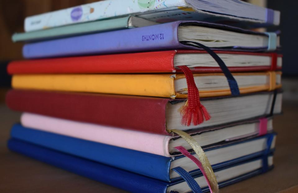 A stack of journals