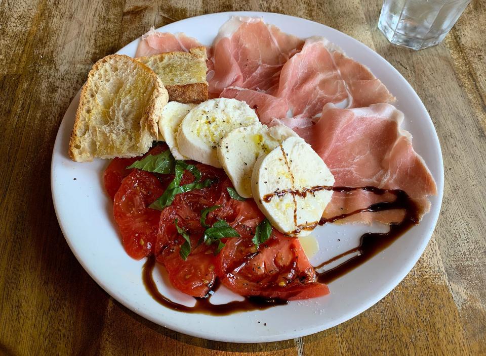 Caprese salad that Andi enjoyed during her First Bite at Forno 301.