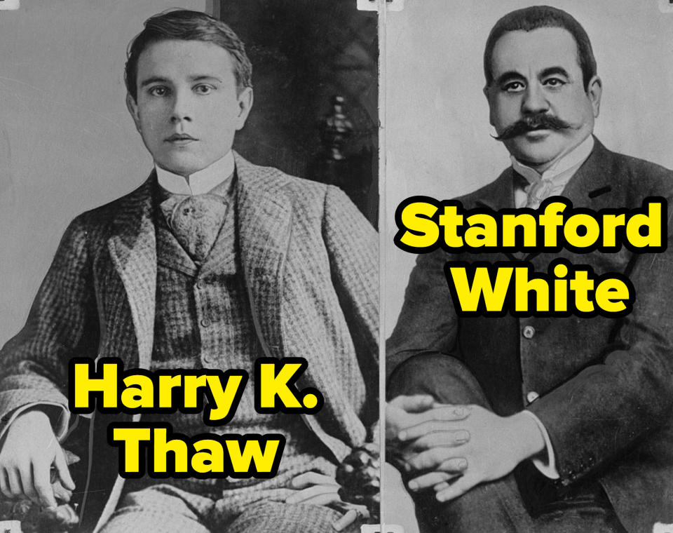 Side-by-side of Harry K. Thaw and Stanford White