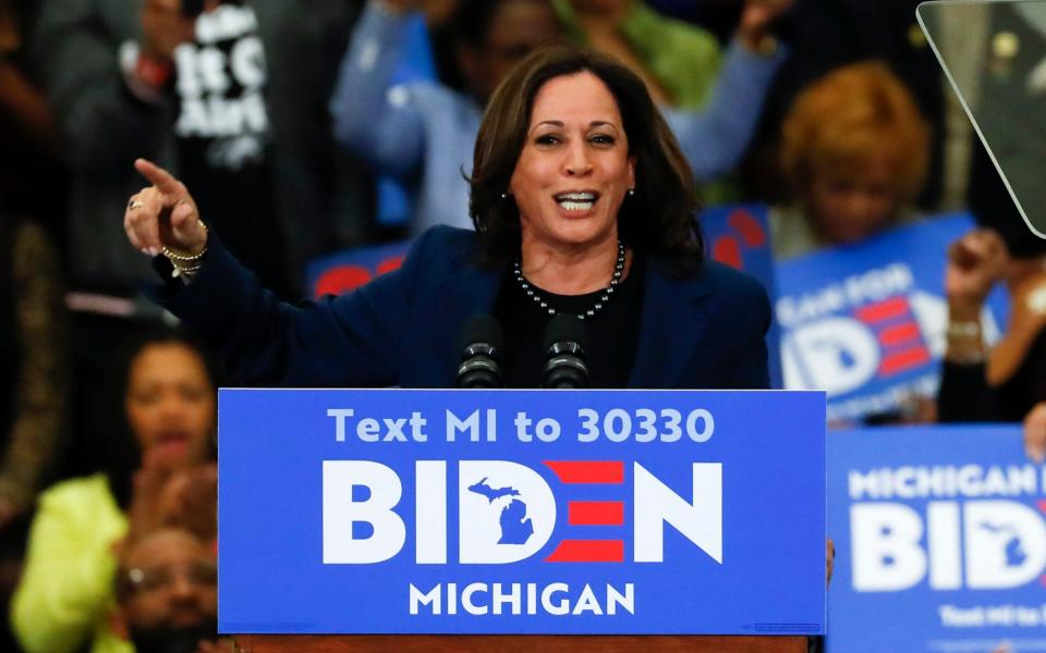 Kamala Harris could be announced as Joe Biden's pick for Vice President in the coming days - AP