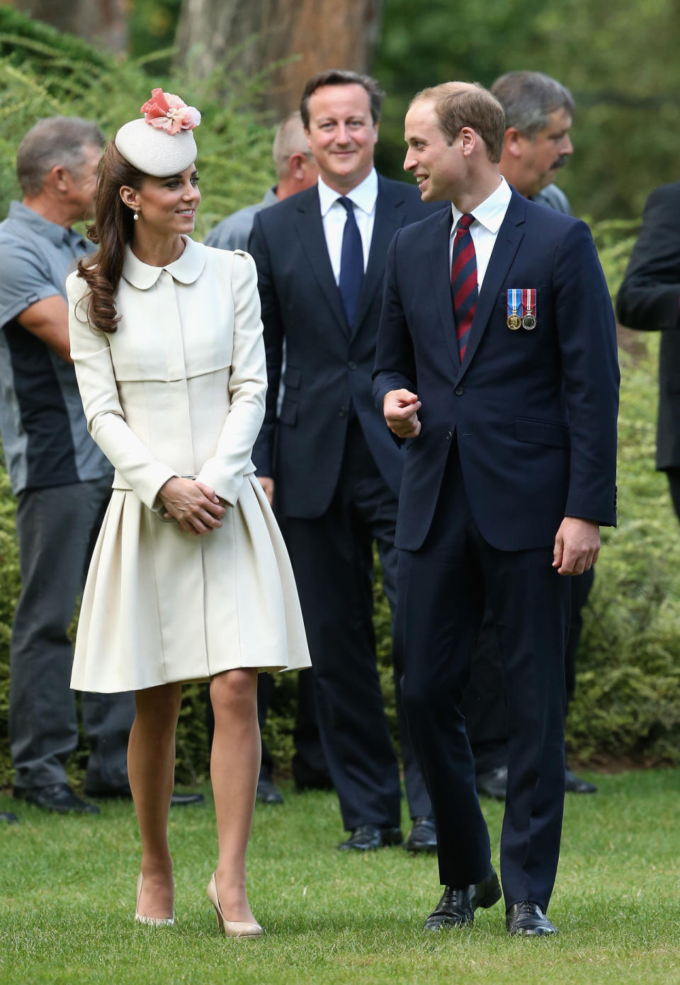 <p>For a day commemorating World War One, Kate donned a cream Alexander McQueen coat dress and a matching Jane Taylor hat. Patent nude L.K. Bennett pumps and a grey Alexander McQueen clutch finished off her elegant ensemble. </p><p><i>[Photo: PA]</i></p>