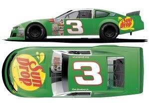 Dale Earnhardt Jr. will wheel a Chevy dressed in his long-ago colors at North Wilkesboro at the end of August.