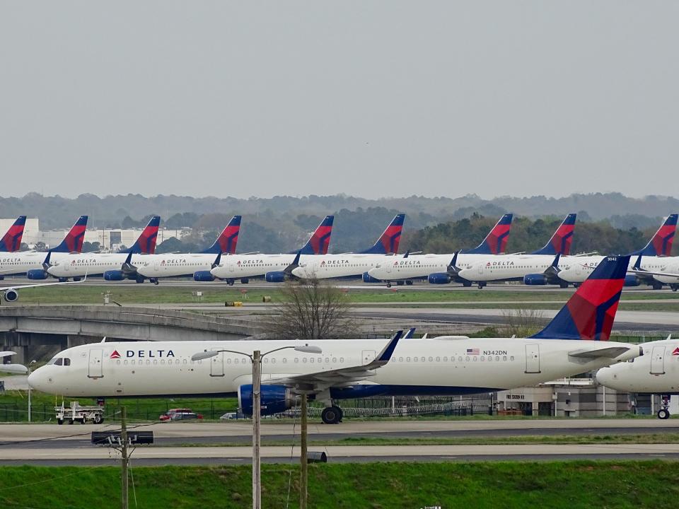 Grounded Planes Delta Air Lines