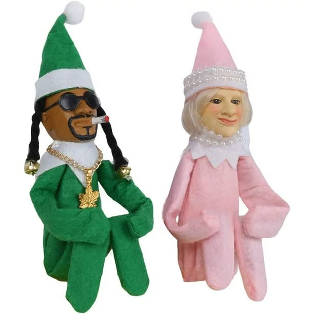 Snoop on a Stoop doll with Martha Stuart elf doll