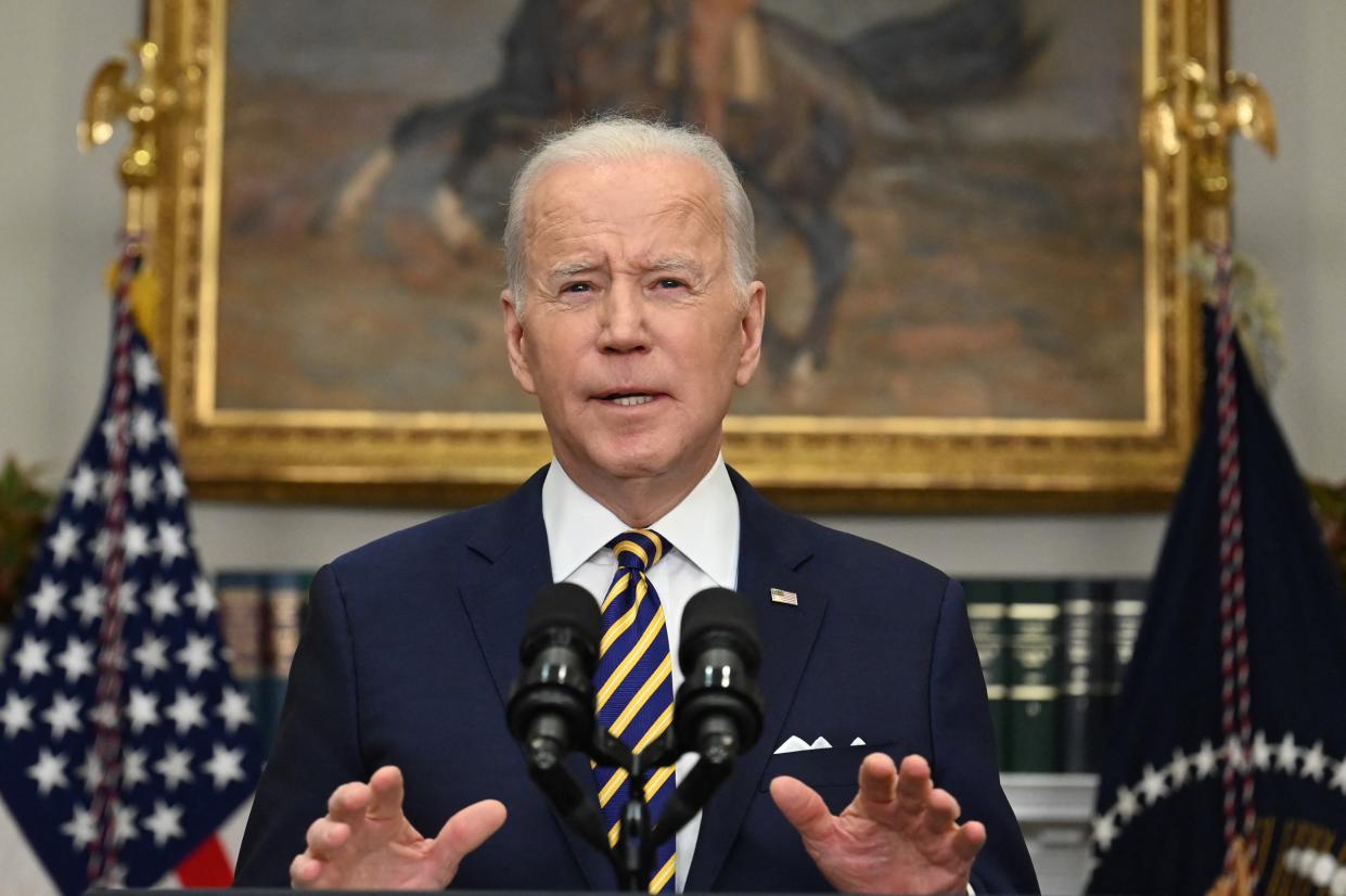 President Biden speaking at the White House.