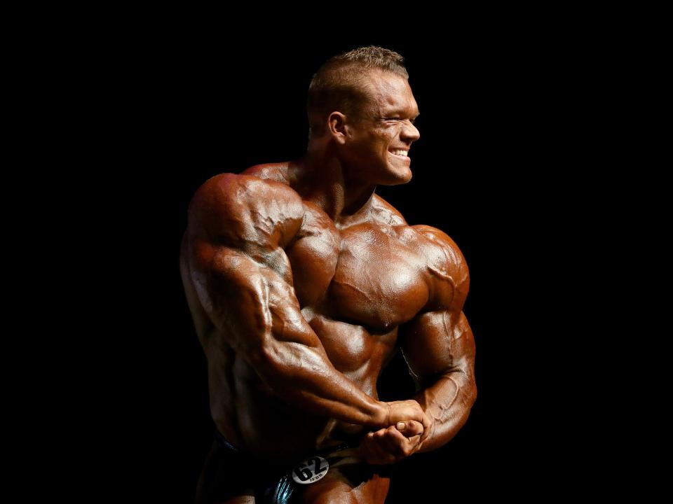 Dallas McCarver poses at the Arnold Classic in 2017