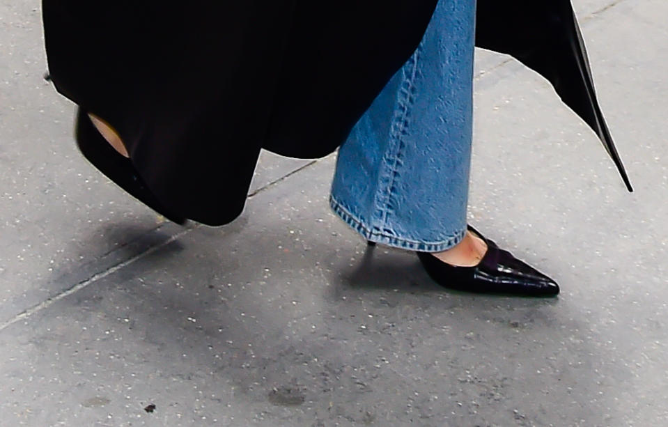 NEW YORK, NEW YORK - APRIL 24: Dua Lipa is seen in Midtown on April 24, 2024 in New York City. (Photo by Raymond Hall/GC Images)