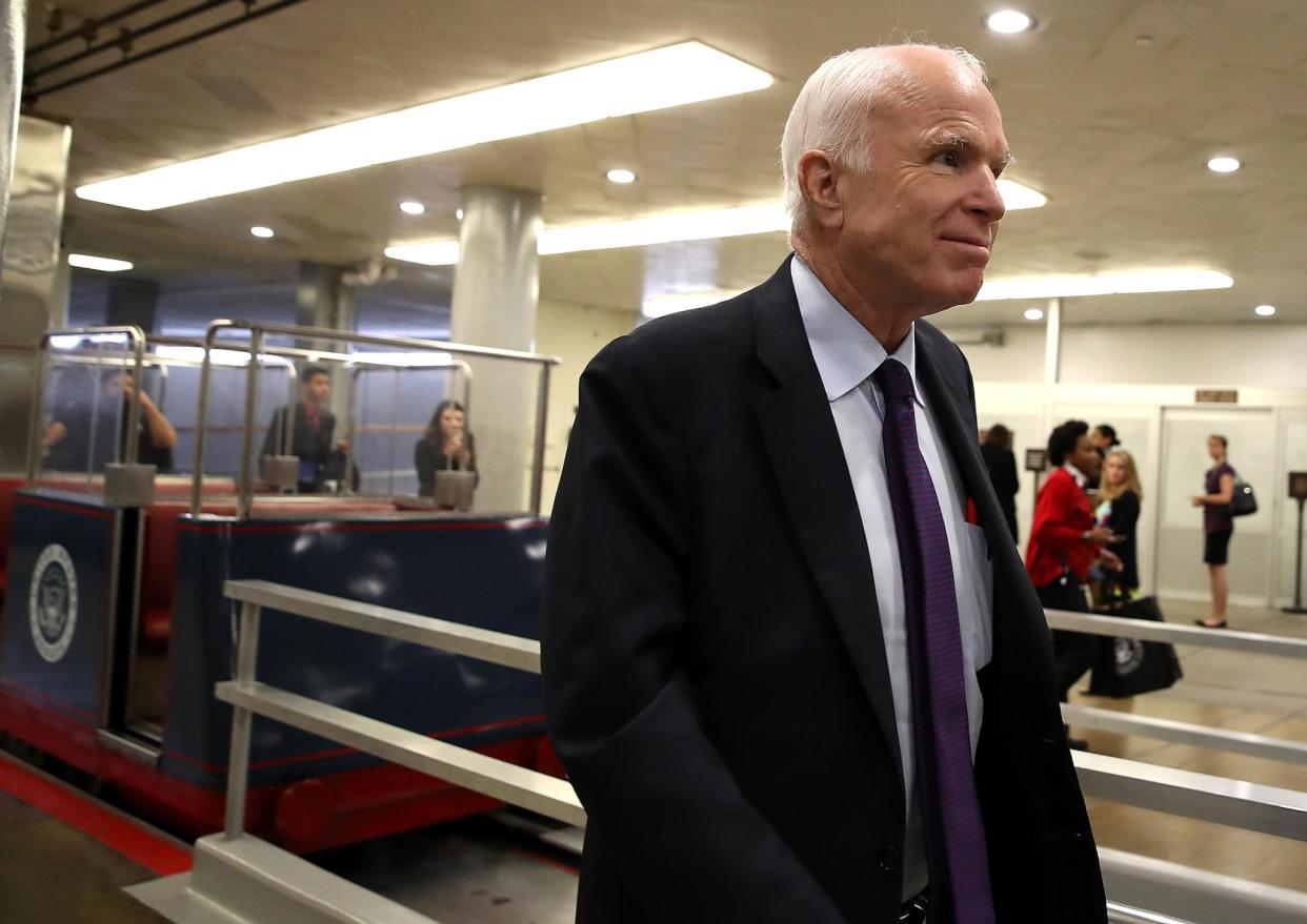 US Senator John McCain walks to the US Capitol: Getty Images