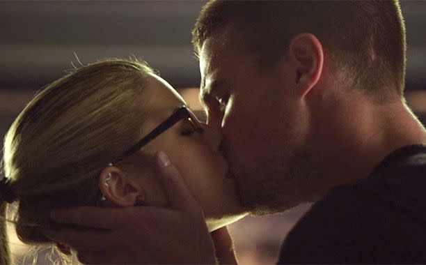 The CW Stephen Amell and Emily Bett Rickards on 'Arrow'