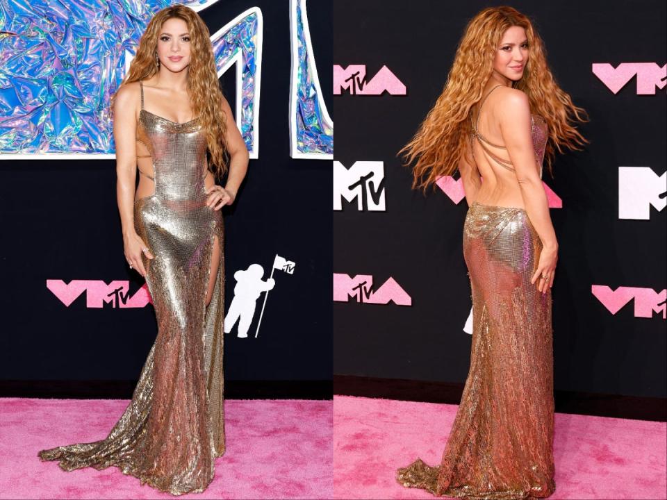 Shakira attends the 2023 MTV VMAs in Newark, New Jersey.