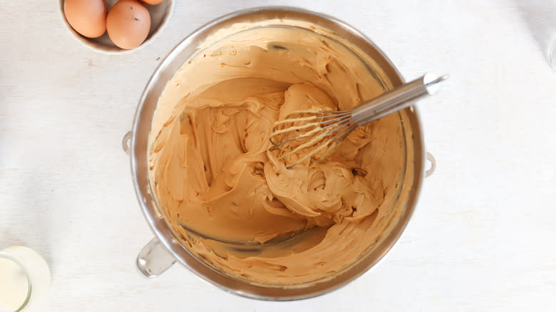 cheesecake batter in a bowl