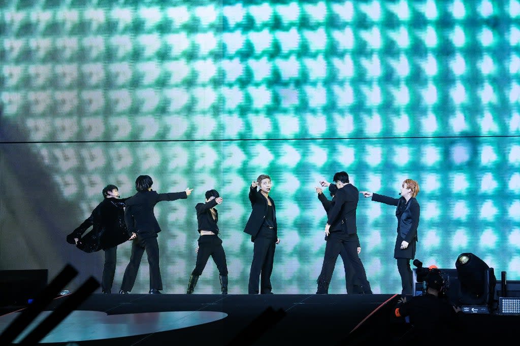 BTS perform at the Sofi Stadium (Big Hit Music)