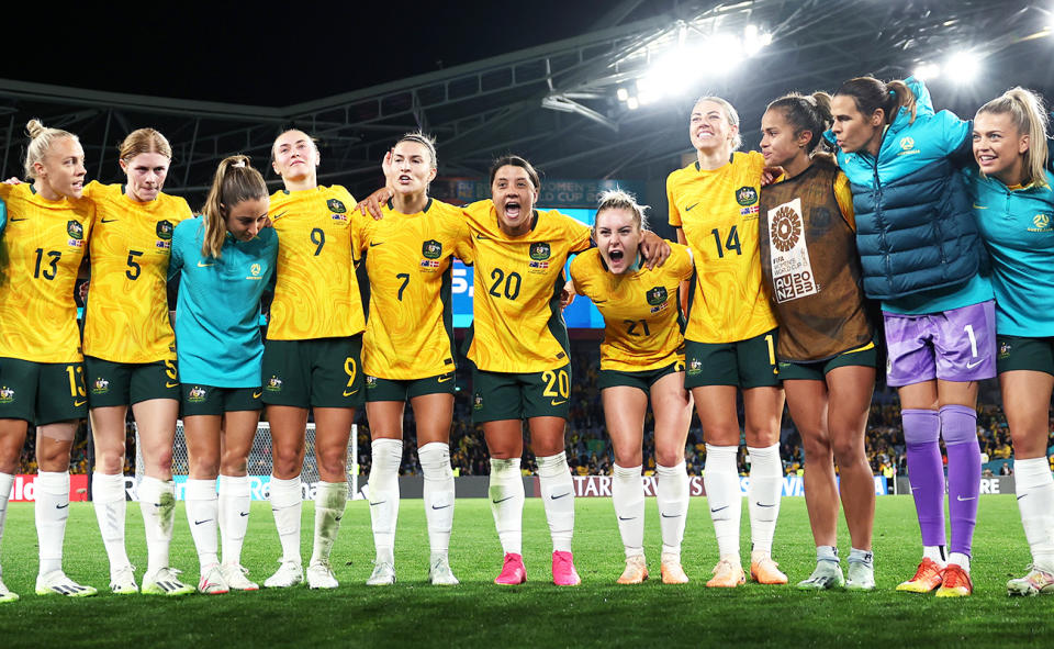 The Matildas, pictured here at the Women's World Cup.