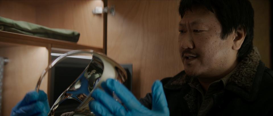 Benedict Wong as nebulous governement agent Da Shi in "3 Body Problem."