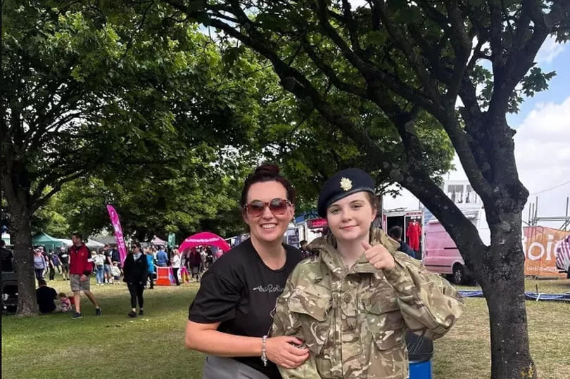 Stephanie with her daughter Aimee - who has set up a GoFundMe page to help relieve some of the family's financial pressures from Stephanie's initial medical costs