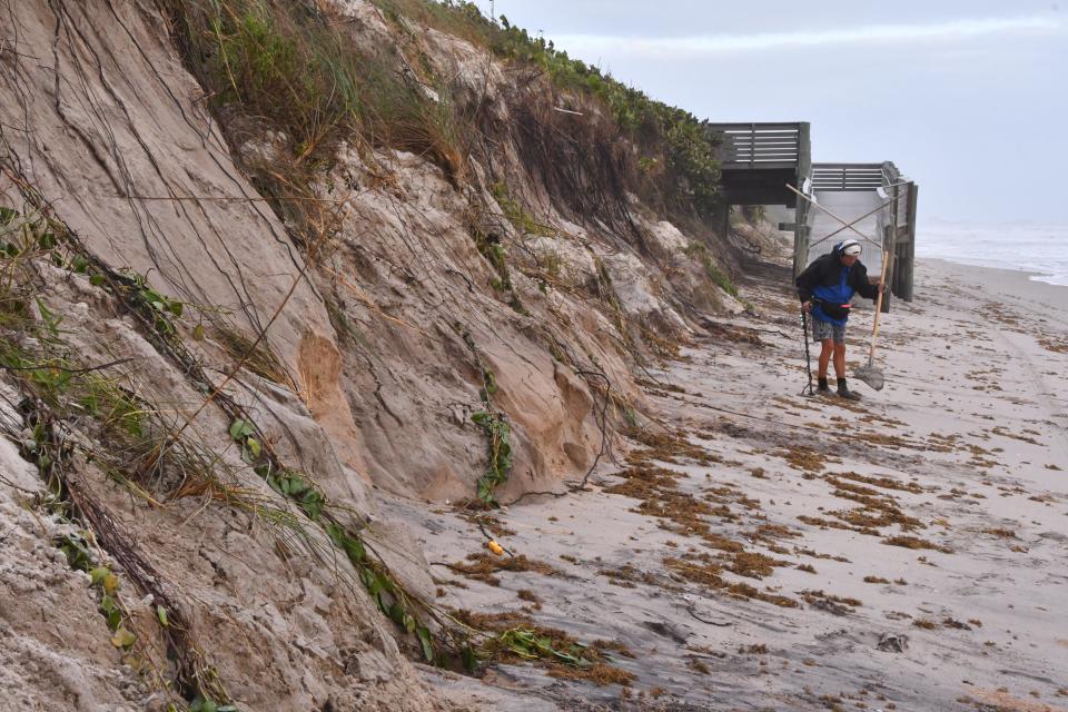 Brevard beaches suffered heavy erosion from winds and high seas from Hurricane Teddy in September 2020. The south beaches near Ponce de Leon Landing suffered heavy erosion to the dunes.