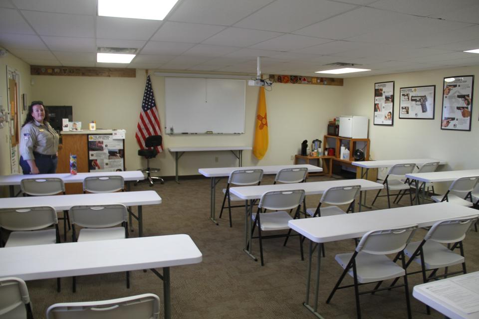 The latest classroom updates at the Sidney Paul Gordon Shooting Range. The classroom received a fresh coat of paint, new carpet and some new furniture.