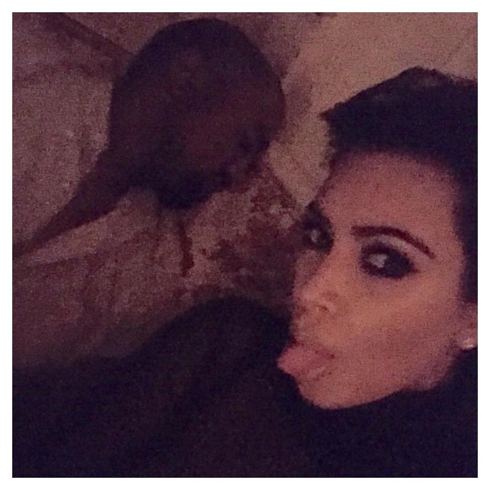 Who knew Kanye West was so adorable? Whether he wanted the world to see this or not, his wife, Kim Kardashian, has shared not one, but two photos of her husband sleeping. <strong>WATCH: Kim Kardashian Flashes Major Cleavage to Celebrate 42 Million Instagram Followers</strong> The snaps were posted 13 hours apart but both look like they were taken the same night, which was shortly after Kim's little sister Kylie Jenner's 18th birthday party. Kim, who's pregnant with the couple's second child, is clearly smitten with her hubby of over one year, captioning the snap where she's cozied up to Kanye as "foreva eva." In the other photo, the <em>Keeping Up With the Kardashian</em>'s star calls out the rapper for falling asleep after Kylie's soiree. <strong>PHOTO: Kim Kardashian Snaps First Photo of Kris and Caitlyn Jenner Together</strong> The couple that takes sleeping photos of each other stays together? If you think these photos are a bit TMI, seeing the cleavage she bared to celebrate a major social media milestone might just put you over the top. See what we mean by checking out the video below.
