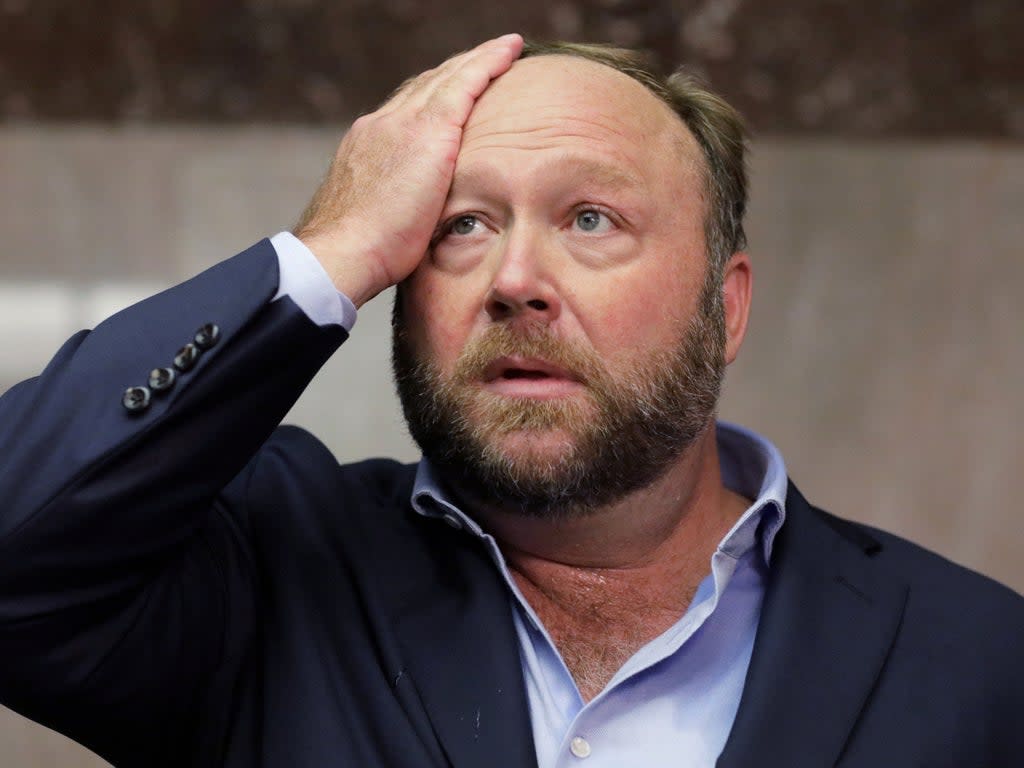 Alex Jones failed to show for a deposition on Wednesday  (REUTERS)