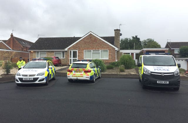 Officers searched a bungalow in Kempsey shortly after the discovery of the remains