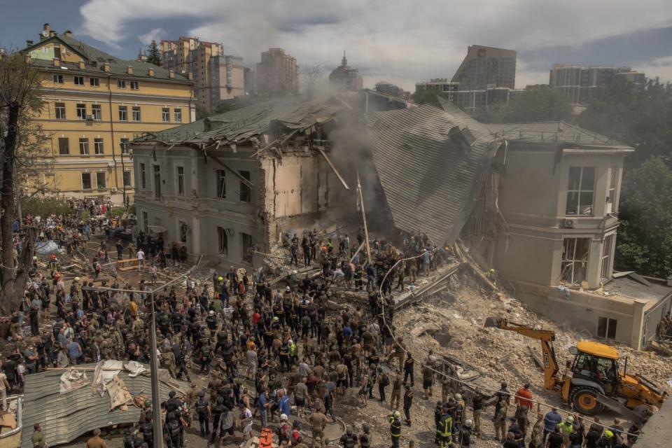 Okhmatdyt operated for 130 years before the missile strike reduced its central Kyiv site to rubble (AFP/Getty)