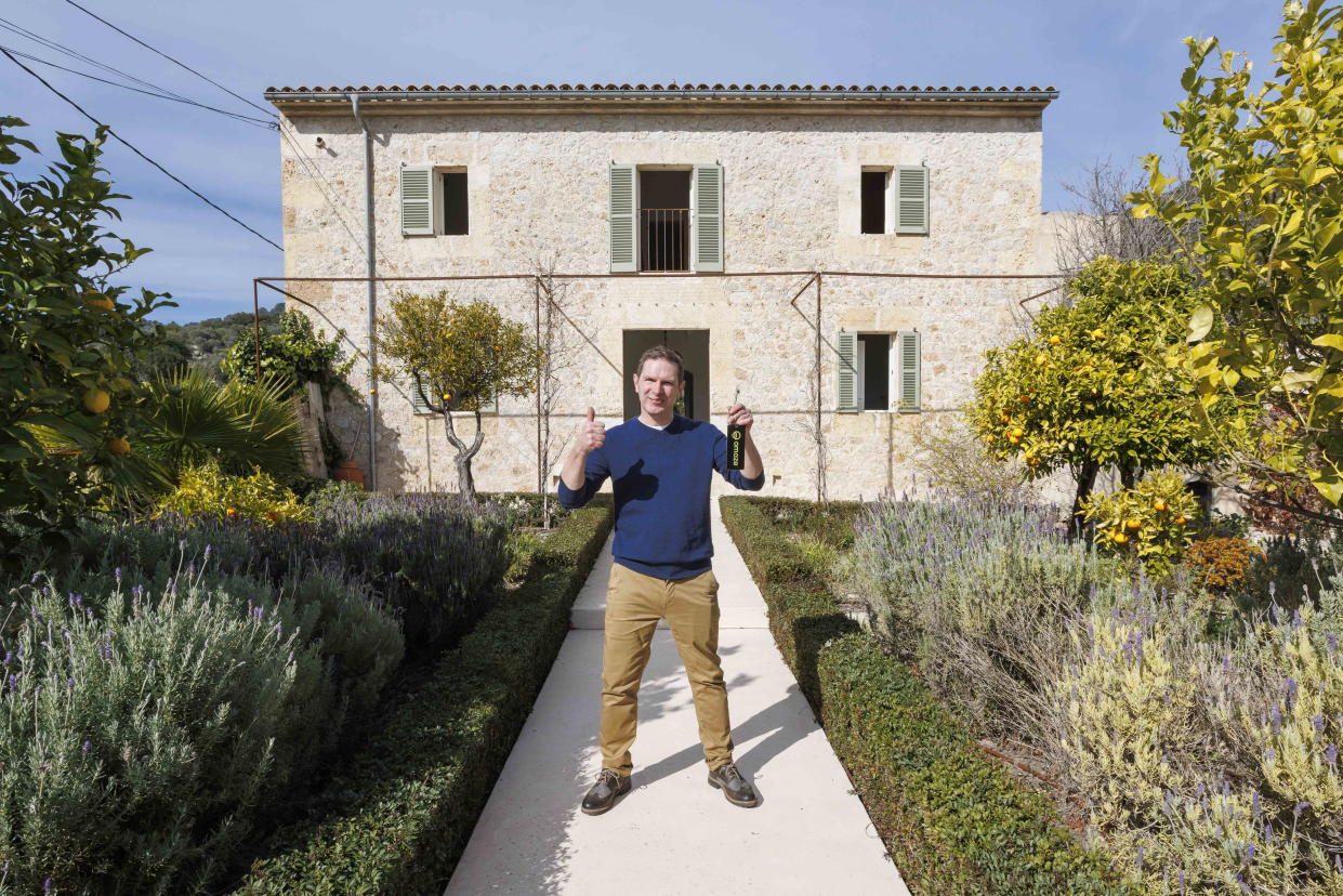 Graham Dunlop won a Spanish villa worth £3million - thanks to a second hand armchair. (SWNS)