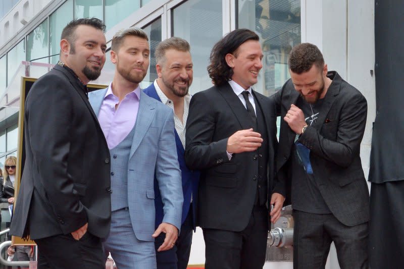 *NSYNC attends its Hollywood Walk of Fame ceremony in 2018. File Photo by Jim Ruymen/UPI
