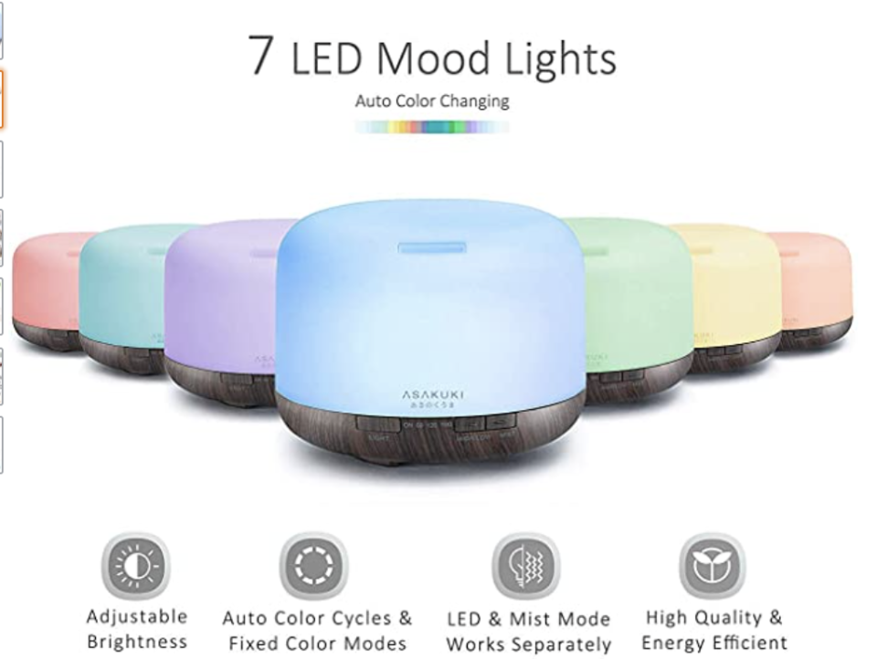 500ml Essential Oil Diffuser, 5-In-1. PHOTO: Amazon