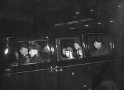 <p>Just moments later, a town car whisks the royal family away. Inside, Princess Elizabeth waves to spectators.</p>