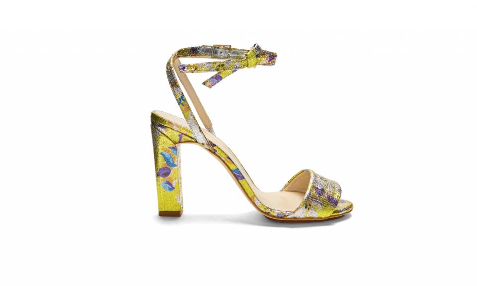 <p>Brocade block-heel sandals, $395, <a rel="nofollow noopener" href="http://www.matchesfashion.com/us/products/Delpozo-Brocade-block-heel-sandals--1094941" target="_blank" data-ylk="slk:matchesfashion.com;elm:context_link;itc:0;sec:content-canvas" class="link ">matchesfashion.com</a> </p>