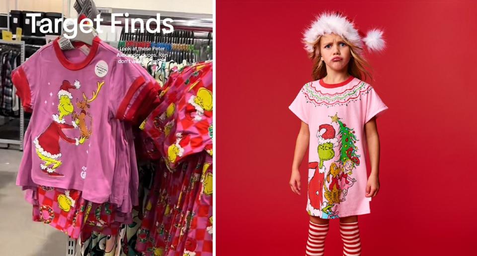 No need to be a Grinch when target's The Grinch matching sets will only set you back $22. Photo: TikTok/@breezydays__