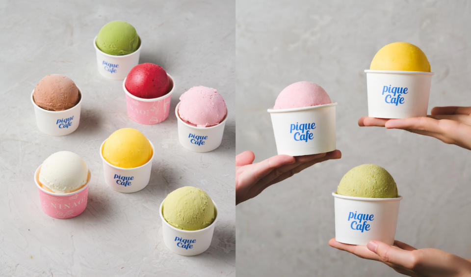 Gelato Pique Café與台灣冰淇淋品牌「NINAO蜷尾家」獨家合作推出Gelato義式冰淇淋與限定口味。(圖片來源：GELATO PIQUE CAFÉ )