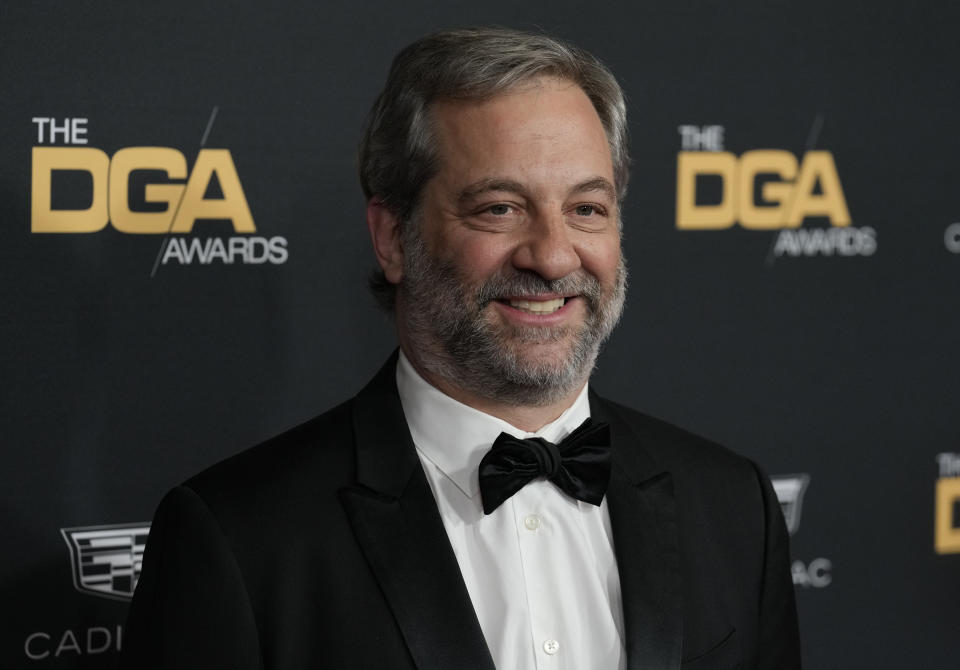 Judd Apatow arrives at the 75th annual Directors Guild of America Awards on Saturday, Feb. 18, 2023, at the Beverly Hilton hotel in Beverly Hills, Calif. (AP Photo/Chris Pizzello)