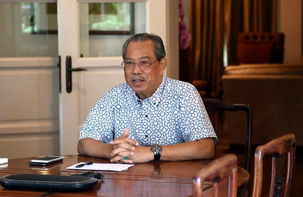 Prime Minister Tan Sri Muhyiddin Yassin tested negative for Covid-19 and will return to work tomorrow. — Picture from Facebook/Muhyiddin Yassin