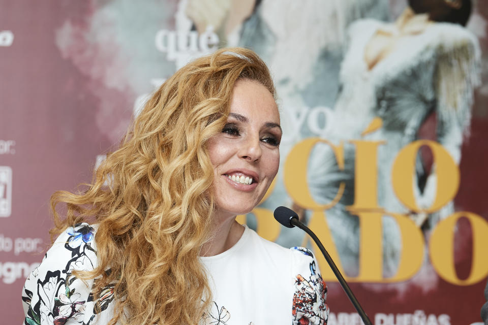 MADRID, SPAIN - JANUARY 31: Rocio Carrasco attends 'Que No Daria Yo Por Ser Rocio Jurado' theatre play presentation on January 31, 2020 in Madrid, Spain. (Photo by Carlos R. Alvarez/WireImage)