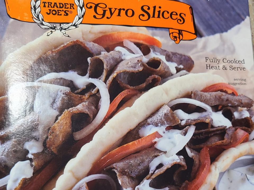 box of gyro slices from trader joes