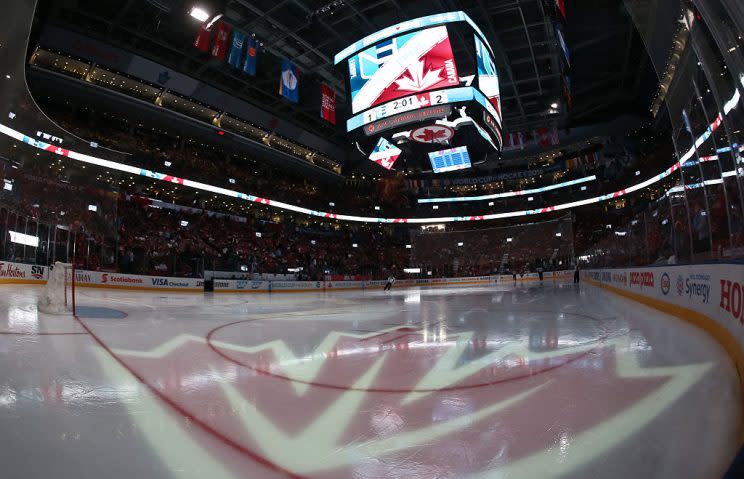 TORONTO, ON - SEPTEMBER 27: Inside the arena bowl as Team Europe takes on Team Canada during Game One of the World Cup of Hockey final series at the Air Canada Centre on September 27, 2016 in Toronto, Ontario, Canada. (Photo by Andre Ringuette/World Cup of Hockey via Getty Images)