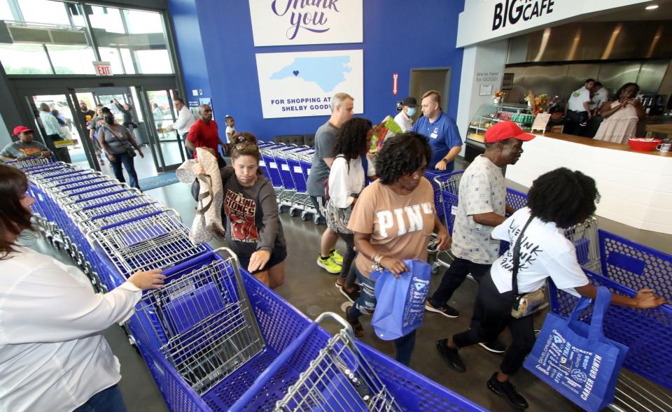 The doors finally open to customers at the new Goodwill store on East Dixon Boulevard Friday morning, August 26, 2022.