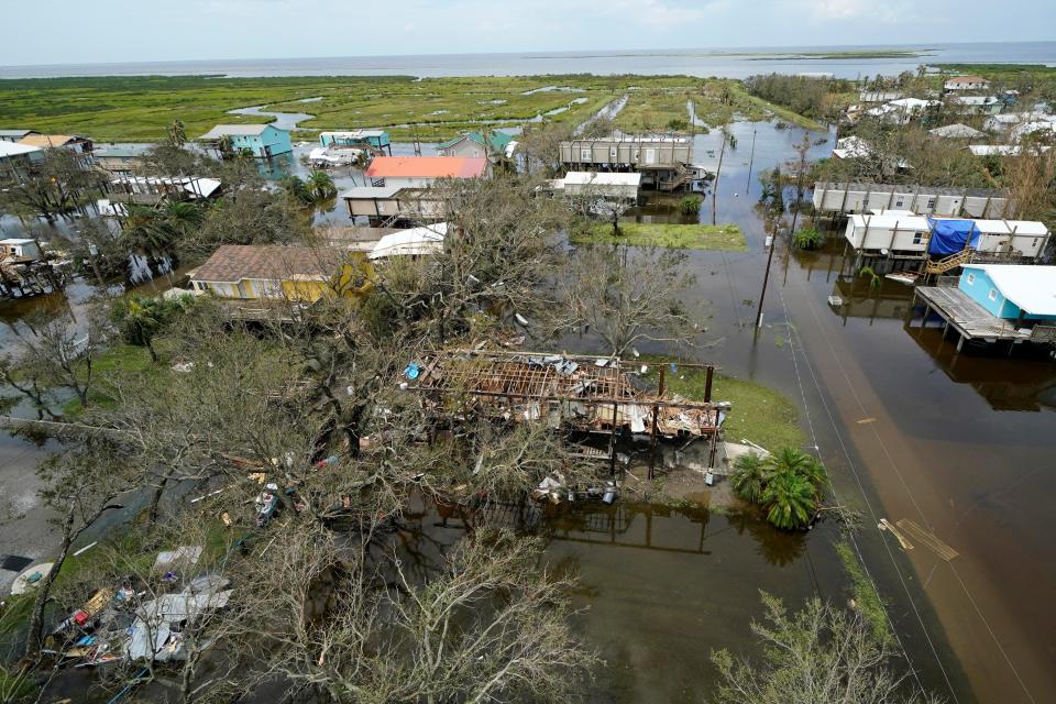 Hurricane Ida walloped Grand Isle, La., in August of 2021. Louisiana is one of the states particularly at risk from increased rainfall and sea level rise, according to a recent report from the nonprofit First Street Foundation.