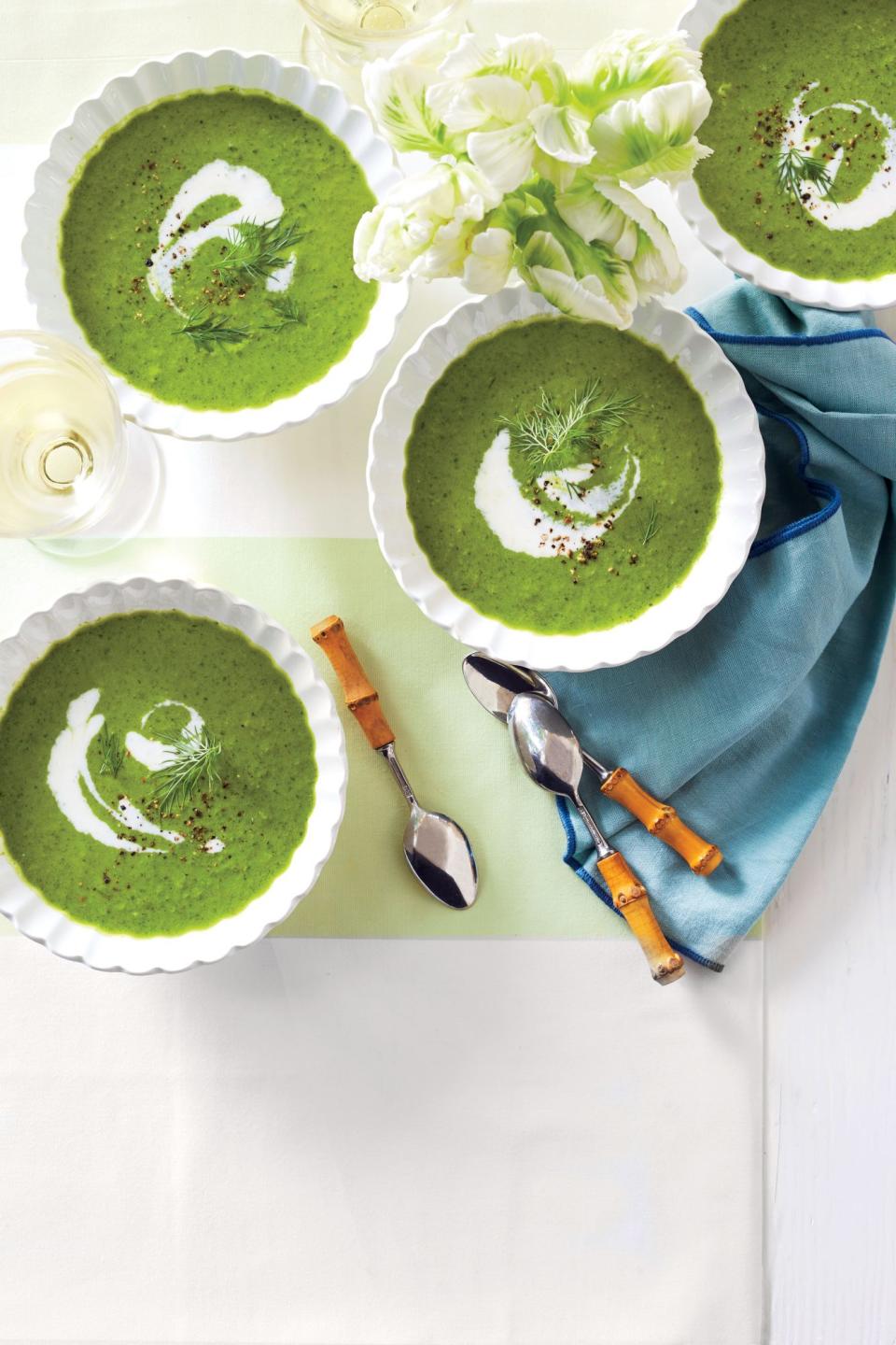 Spring Lettuce and Leek Soup