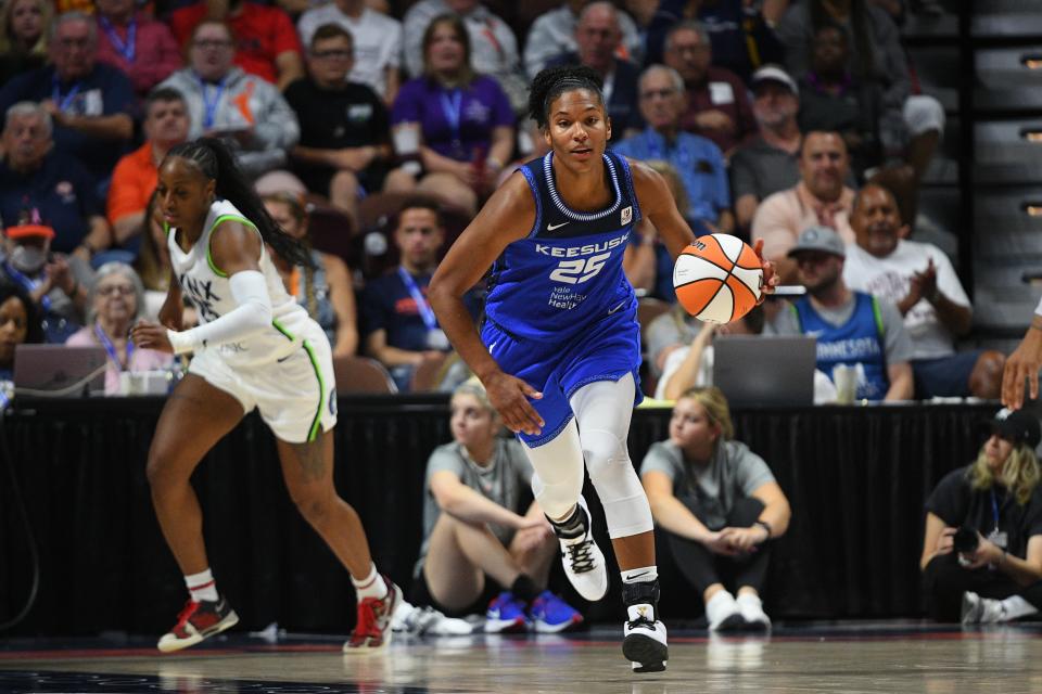 Connecticut Sun forward Alyssa Thomas has had a historic season filled with triple-doubles. (Photo by Erica Denhoff/Icon Sportswire via Getty Images)