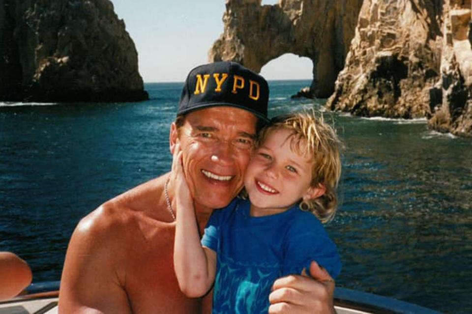 Arnold and Christopher Schwarzenegger