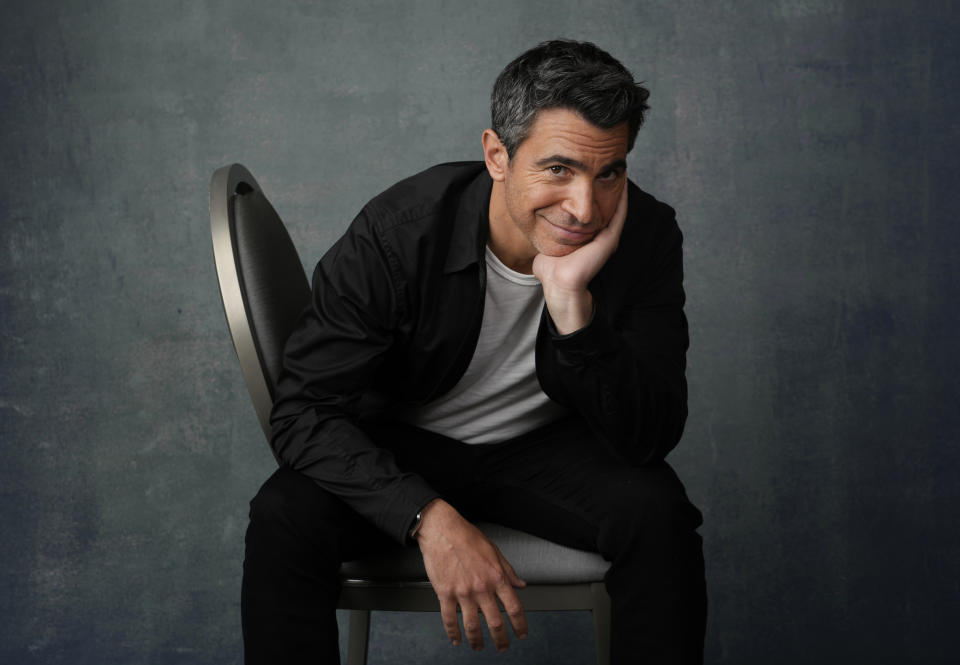 Chris Messina, a cast member in the Peacock series "Based on a True Story," poses for a portrait, Wednesday, May 24, 2023, at the London Hotel in West Hollywood, Calif. (AP Photo/Chris Pizzello)