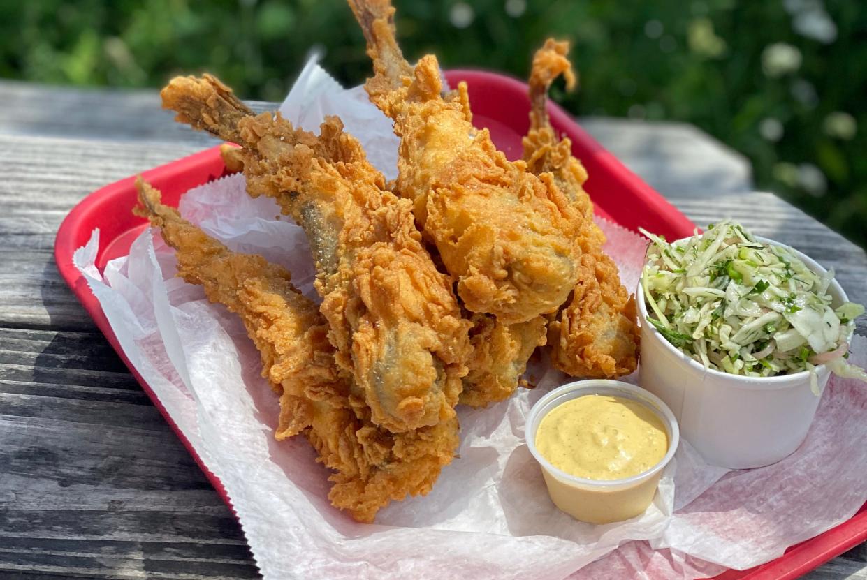 The Bait Box features whiting fish at Dunes Brothers Seafood. They call it "chicken of the sea" for picking off the bone.