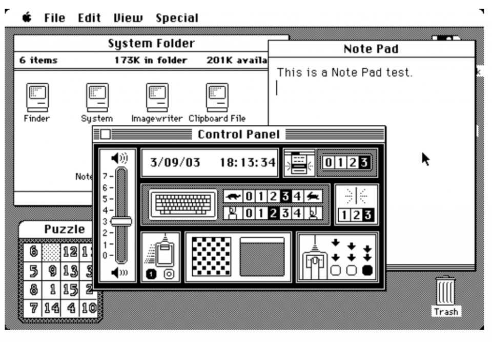 第一台 Macintosh的使用者介面