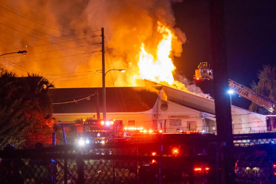 A large fire ripped through the Pet Alliance of Greater Orlando facility Wednesday night.