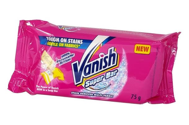 Seeing this stain-removing bar of soap from Vanish made me regret all the times I double-washed an item of clothing in an attempt to get rid of a mark